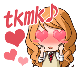 yurukawa high school girl Sticker sticker #10109245