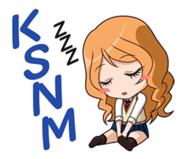 yurukawa high school girl Sticker sticker #10109248