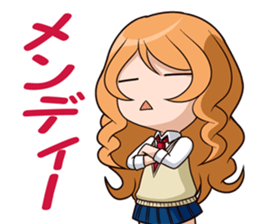 yurukawa high school girl Sticker sticker #10109249