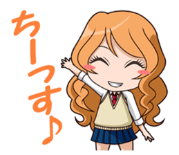yurukawa high school girl Sticker sticker #10109250