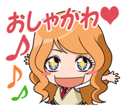 yurukawa high school girl Sticker sticker #10109251