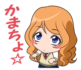 yurukawa high school girl Sticker sticker #10109253