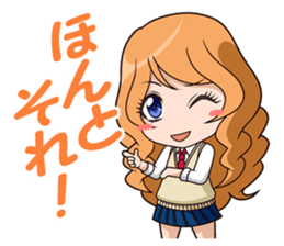 yurukawa high school girl Sticker sticker #10109254