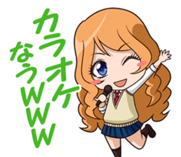 yurukawa high school girl Sticker sticker #10109255