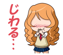 yurukawa high school girl Sticker sticker #10109256
