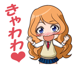 yurukawa high school girl Sticker sticker #10109258