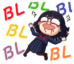 yurukawa high school girl Sticker sticker #10109259