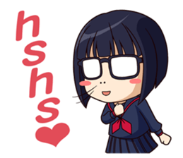 yurukawa high school girl Sticker sticker #10109262