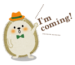 Hedgehog Haris 2 English sticker #10109916