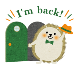 Hedgehog Haris 2 English sticker #10109918