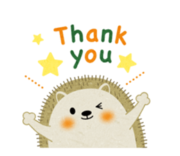 Hedgehog Haris 2 English sticker #10109921