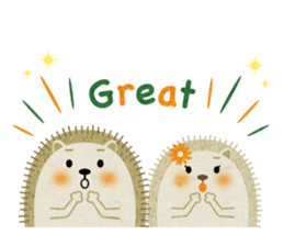 Hedgehog Haris 2 English sticker #10109925