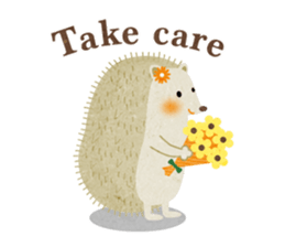 Hedgehog Haris 2 English sticker #10109945