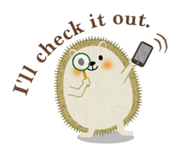 Hedgehog Haris 2 English sticker #10109946