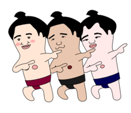 yuruyuru sumo wrestlers sticker #10110849