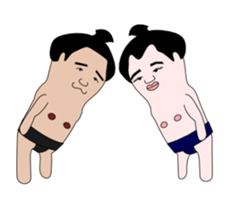 yuruyuru sumo wrestlers sticker #10110853