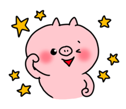 The smile of pig 5 sticker #10111677