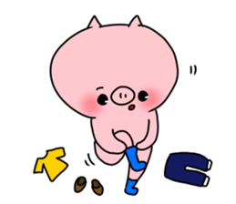 The smile of pig 5 sticker #10111683