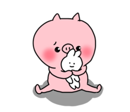 The smile of pig 5 sticker #10111693