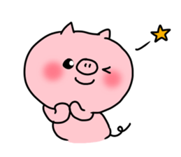 The smile of pig 5 sticker #10111699