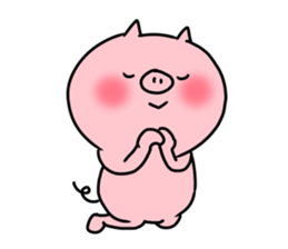 The smile of pig 5 sticker #10111700