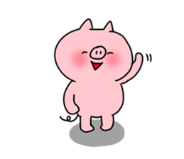 The smile of pig 5 sticker #10111711