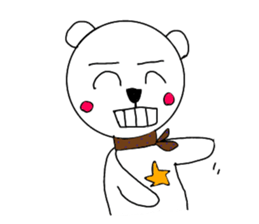 cute bear and dog sticker sticker #10112084