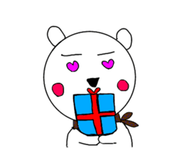 cute bear and dog sticker sticker #10112093