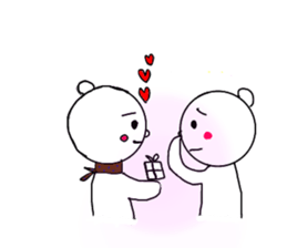 cute bear and dog sticker sticker #10112097