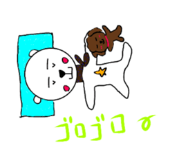 cute bear and dog sticker sticker #10112101