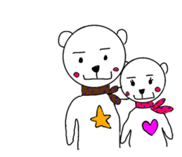 cute bear and dog sticker sticker #10112104