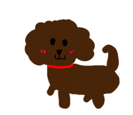 cute bear and dog sticker sticker #10112110