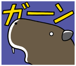 Daily Life of of a Stray Capybara (3) sticker #10114970