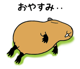 Daily Life of of a Stray Capybara (3) sticker #10114991