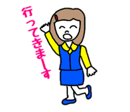 OL Yuriko's business Hen sticker #10115588