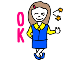 OL Yuriko's business Hen sticker #10115610