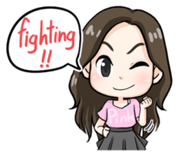 Cutie pinky Girl sticker #10117274