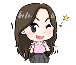 Cutie pinky Girl sticker #10117277