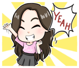 Cutie pinky Girl sticker #10117300