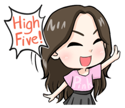 Cutie pinky Girl sticker #10117304