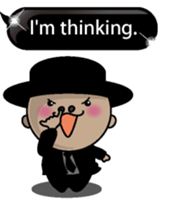 Black message 2 English version sticker #10118192