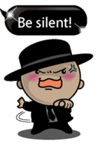 Black message 2 English version sticker #10118193