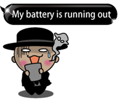 Black message 2 English version sticker #10118197