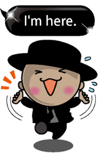 Black message 2 English version sticker #10118199