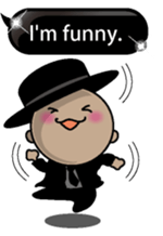 Black message 2 English version sticker #10118201