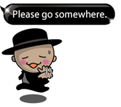 Black message 2 English version sticker #10118204