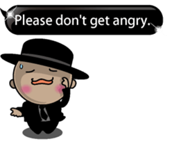 Black message 2 English version sticker #10118206