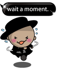 Black message 2 English version sticker #10118207