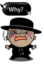 Black message 2 English version sticker #10118208