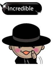 Black message 2 English version sticker #10118209